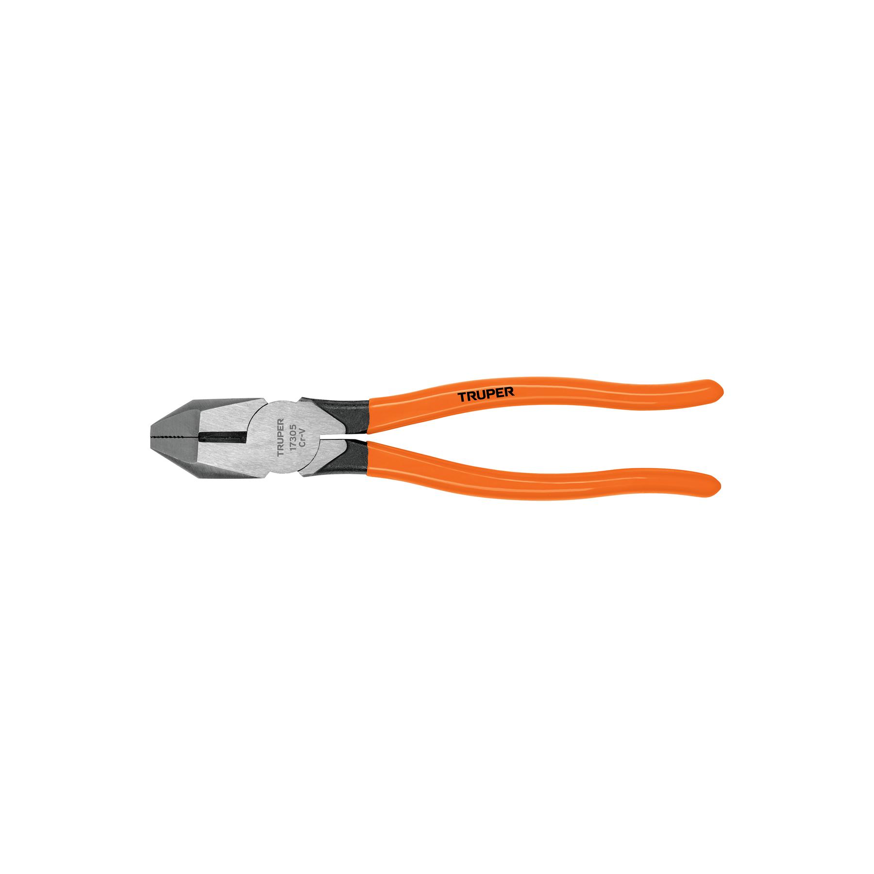 PINZA PARA ELECTRICISTA 9' USO RUDO, MANGO PVC, TRUPER
