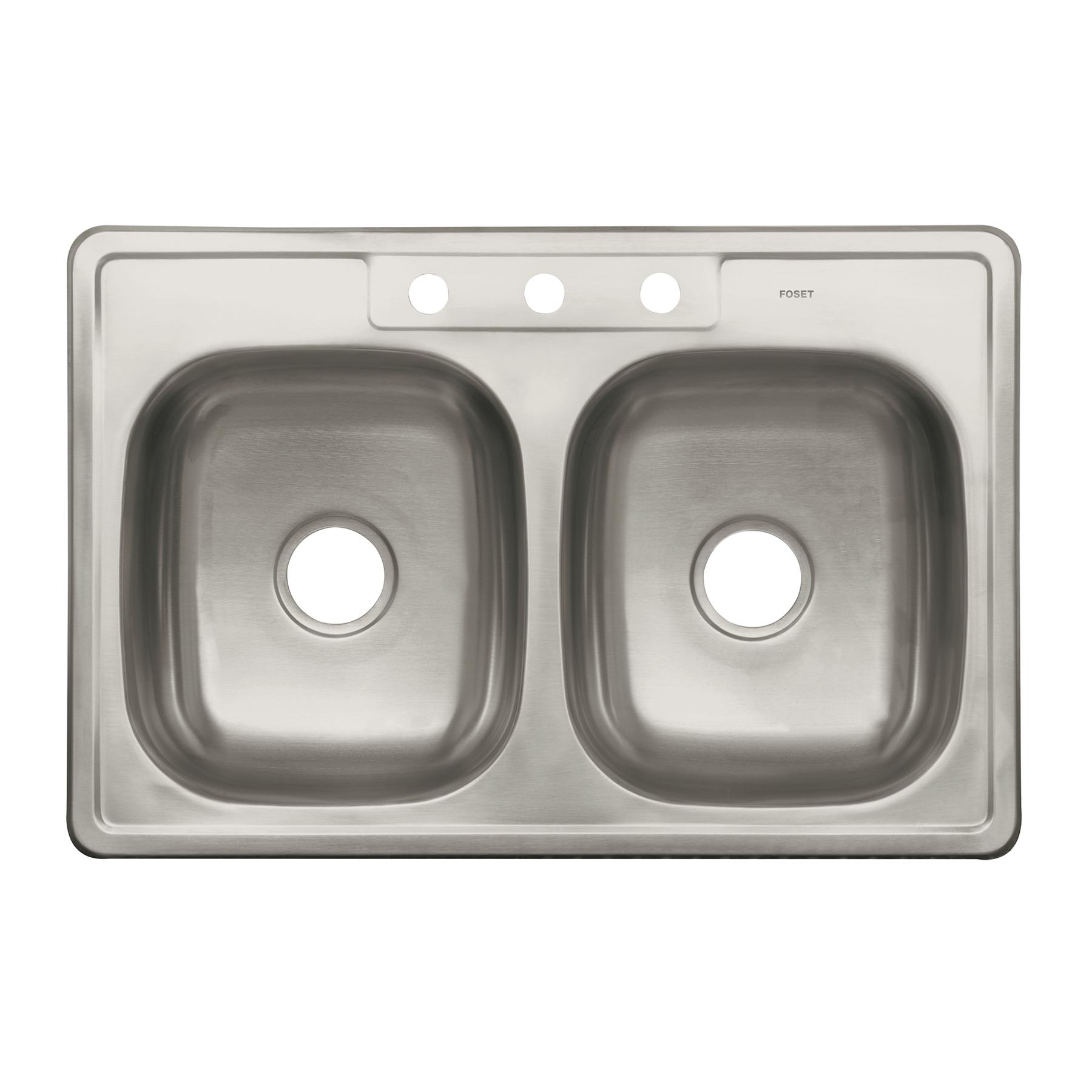 TARJA DE EMPOTRAR, TINA DOBLE 84 CM 56 CM 15 CM