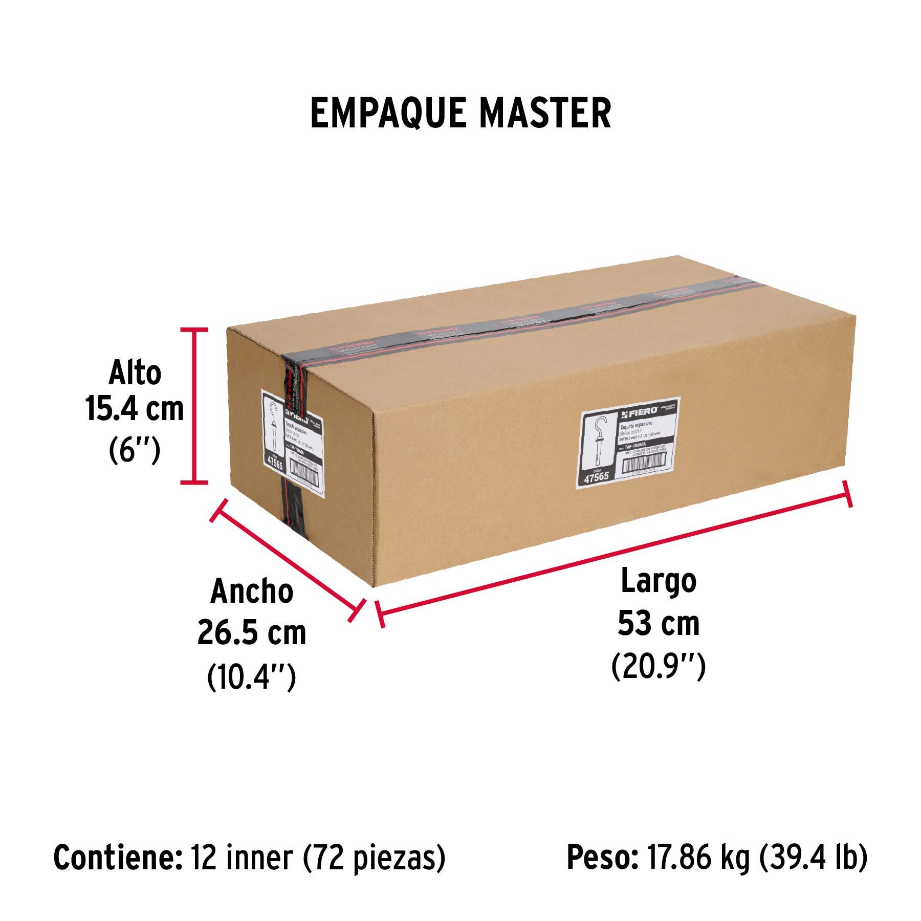 BOLSA CON 4 TAQUETES EXPANSIVOS 10X60 MM CON ARMELLA ABIERTA