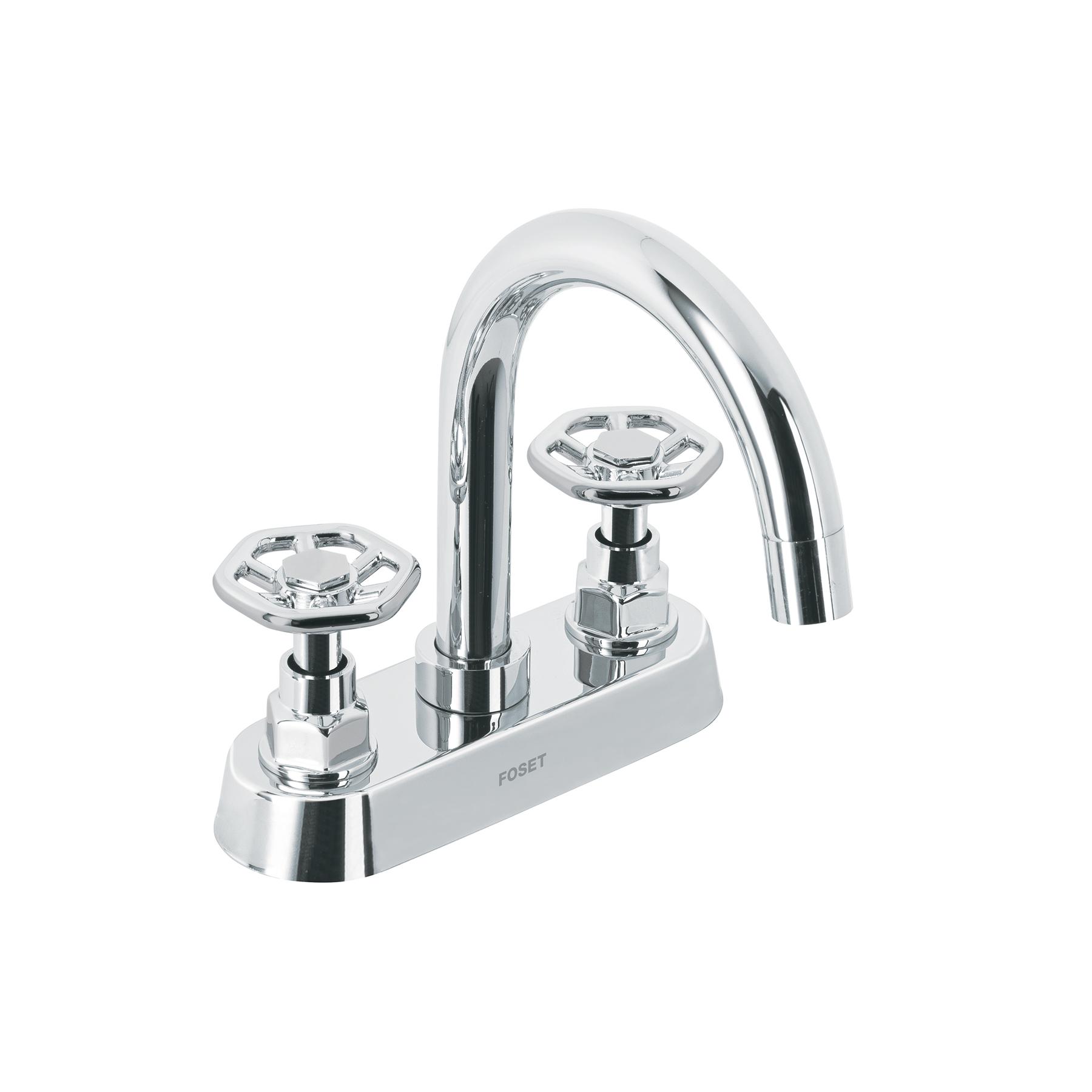 MEZCLADORA P/LAVABO, BAR, MANERALES REDONDOS, CROMO, TUBIG