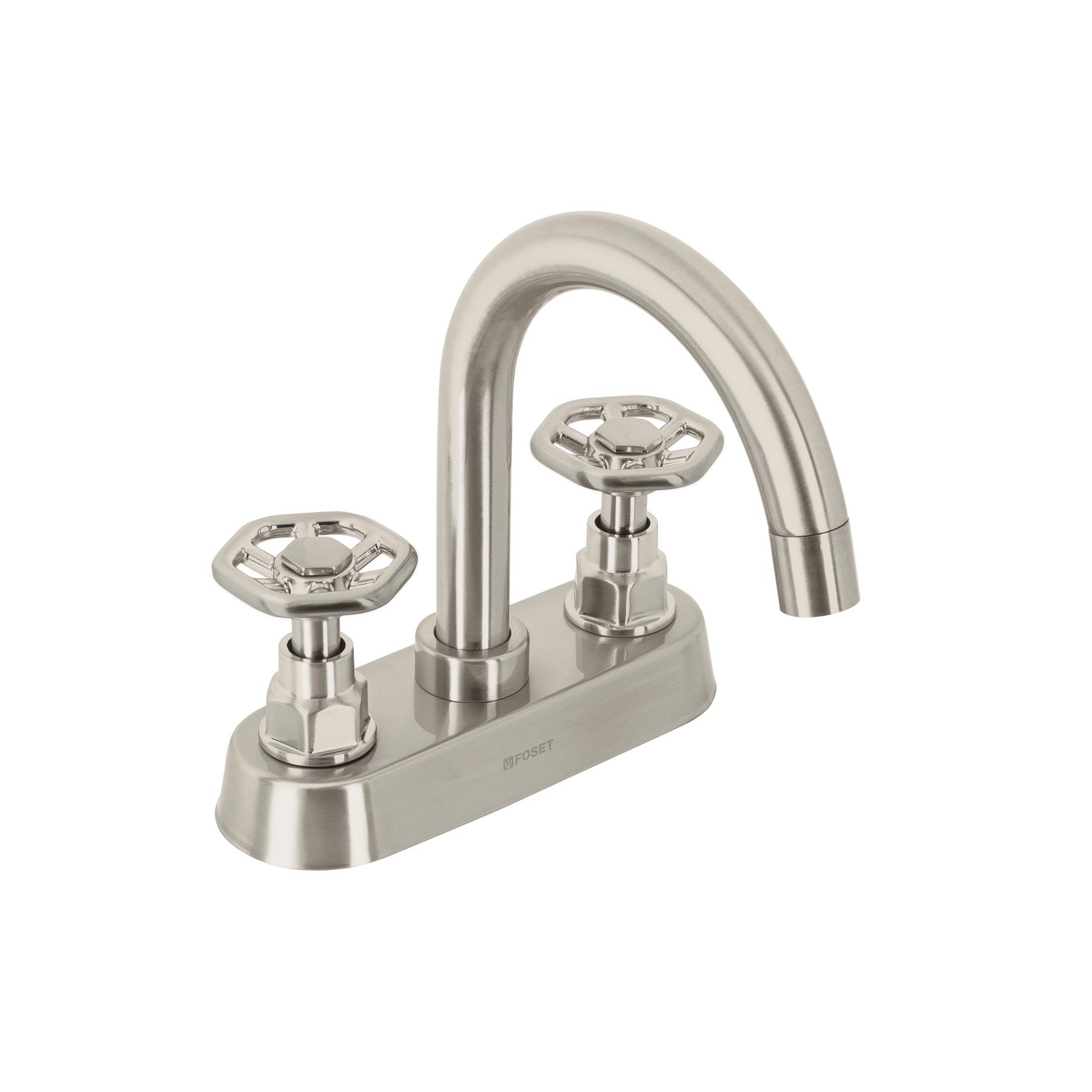 MEZCLADORA P/LAVABO, BAR, MANERALES REDONDOS, SATÍN, TUBIG