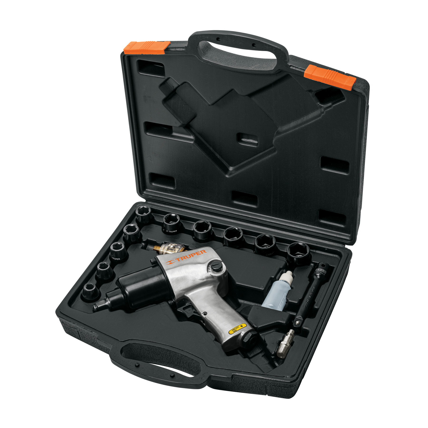 KIT DE LLAVE DE IMPACTO 1/2' IND. CON ESTUCHE PLÁSTICO